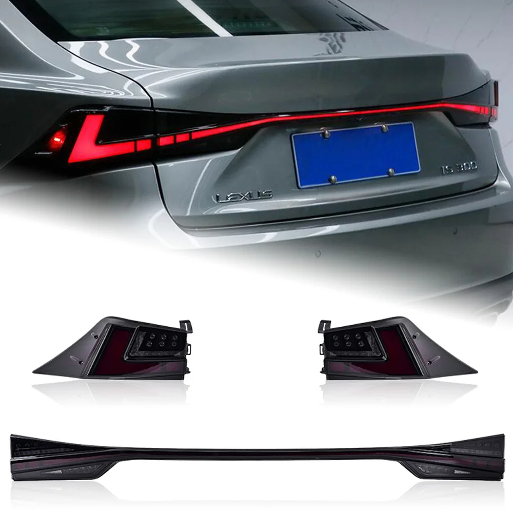 AKD Car Accessories Rear Lamp for Lexus IS250 LED Tail Light 2013-2021 IS300 Taillights IS350 DRL Signal Brake Reverse Automotiv