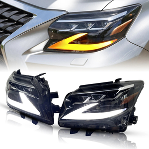 AKD Car Accessories Head Lamp for Lexus GX GX400 Headlights 2014-2020 GX460 LED Headlight ES250 DRL Signal Projector Lens auto