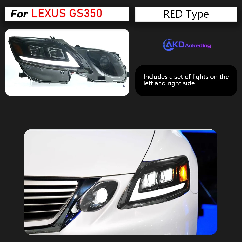 AKD Car Styling Head Lamp for Lexus GS350 Headlights 2004-2011 GS300 LED Headlight DRL Hid Bi Xenon Auto Accessories