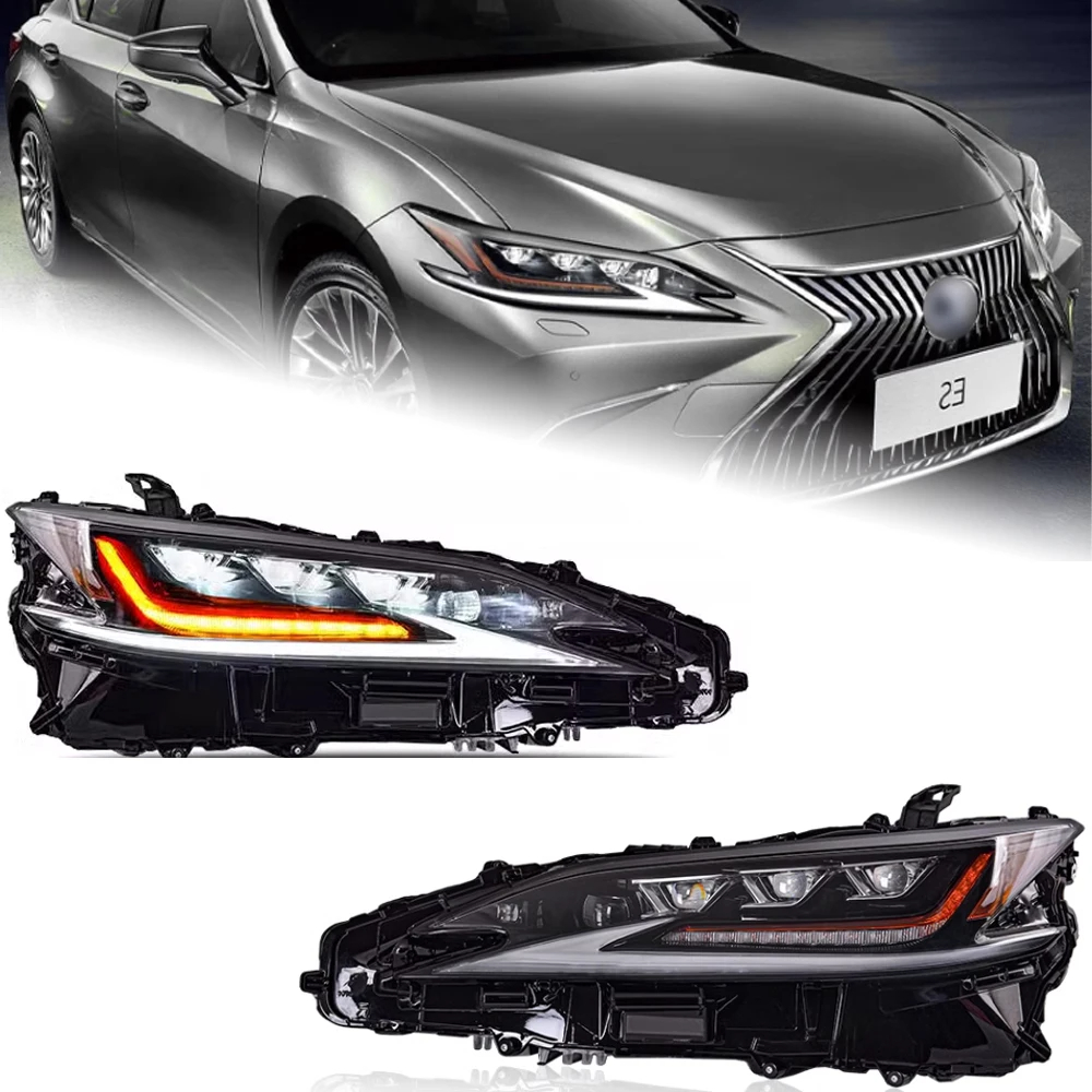 AKD Car Styling Head Lamp for Lexus ES200 Headlights 2018-2021 ES300 LED Headlight DRL Signal Projector Lens auto Accessories