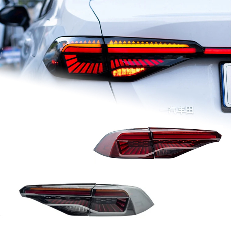 AKD Car Lights For Corolla 2019-2022 Allion LED Auto Taillight Assembly Upgrade Gypsophila Design Signal Lamp Light Bar Accessories