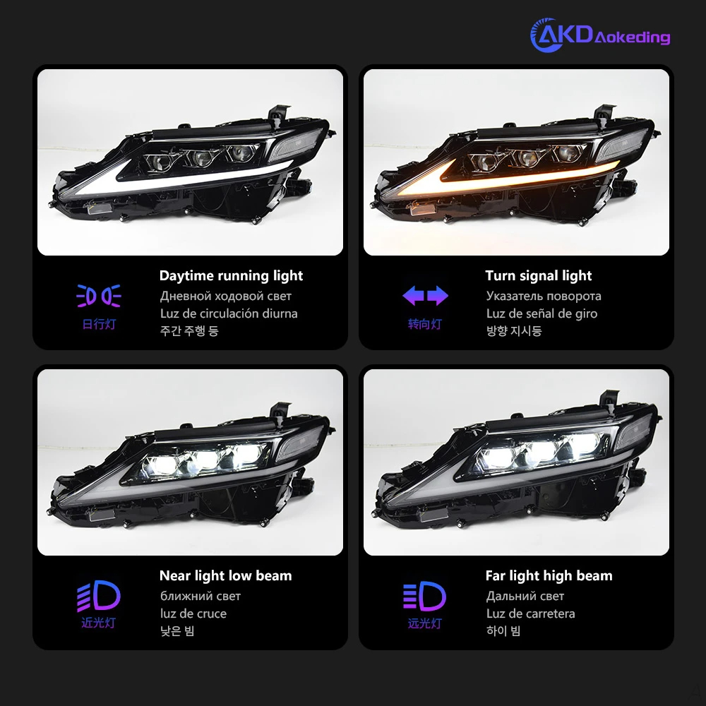 AKD Car Styling for Toyota Camry V60 Headlights 2018-2023 Camry XSE XLE SE LE LED Headlight LED Projector Lens Automotive Accessories