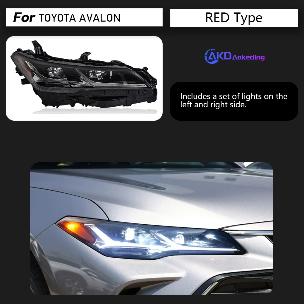 AKD Car Lights for Toyota Avalon LED Headlights Projector Lens 2018-2022 Headlights DRL Head Lamp Dynamic Signal Auto Accessories