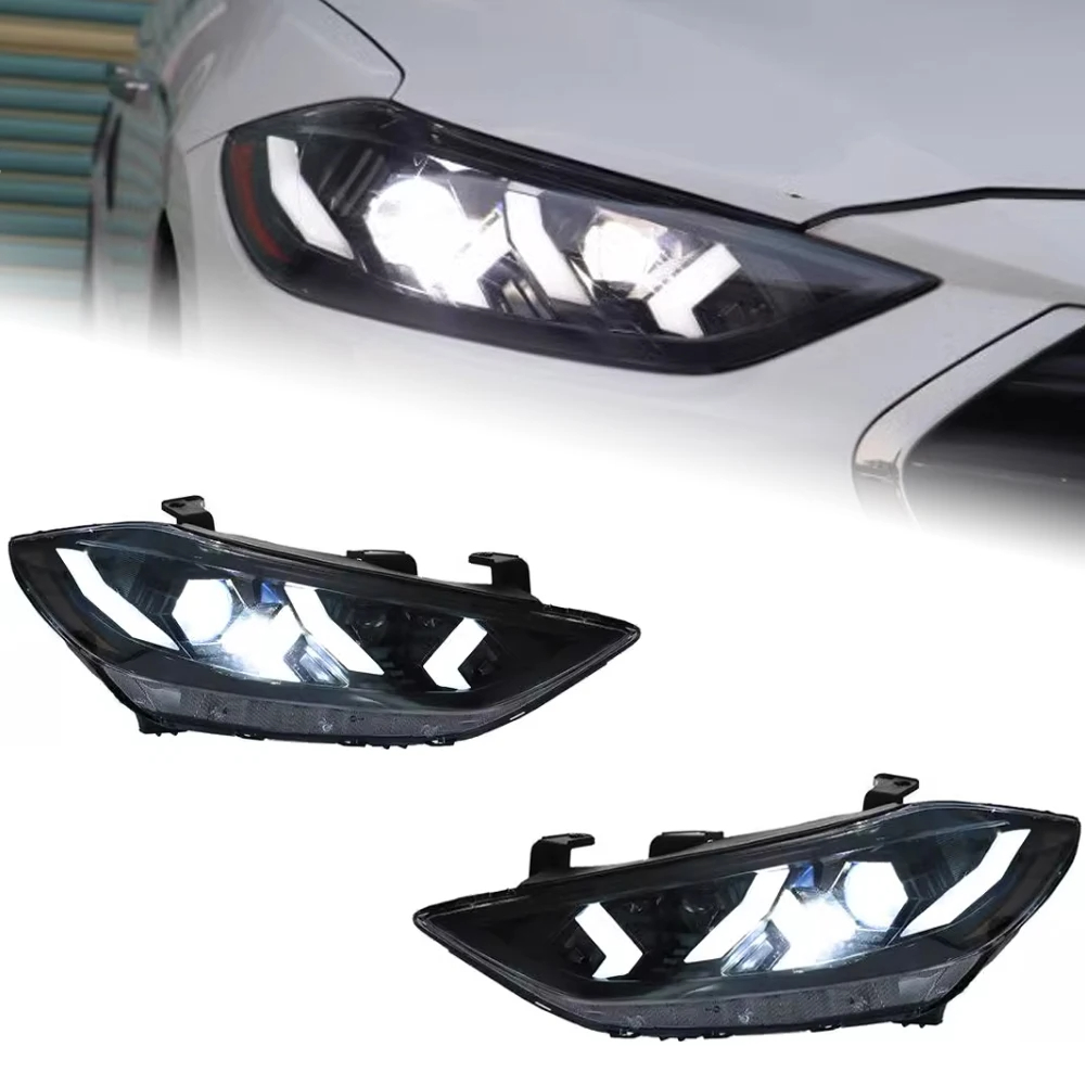 AKD Car Styling for Hyundai Elantra Headlights 2016-2020 New Elantra Headlight Brand Eagle Eye DRL Hid Bi Xenon Auto Accessories