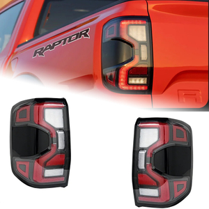 AKD Taillight For Ford Ranger Raptor 2022 2023 Tail Lights With Sequential Turn Signal Animation Brake Parking Lighthouse Facelift