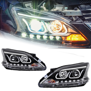 AKD Car Styling Head Lamp for Sylphy Headlights 2012-2014 Sentra LED Headlight DRL Hid Option Head Lamp Angel Eye Beam Accessories