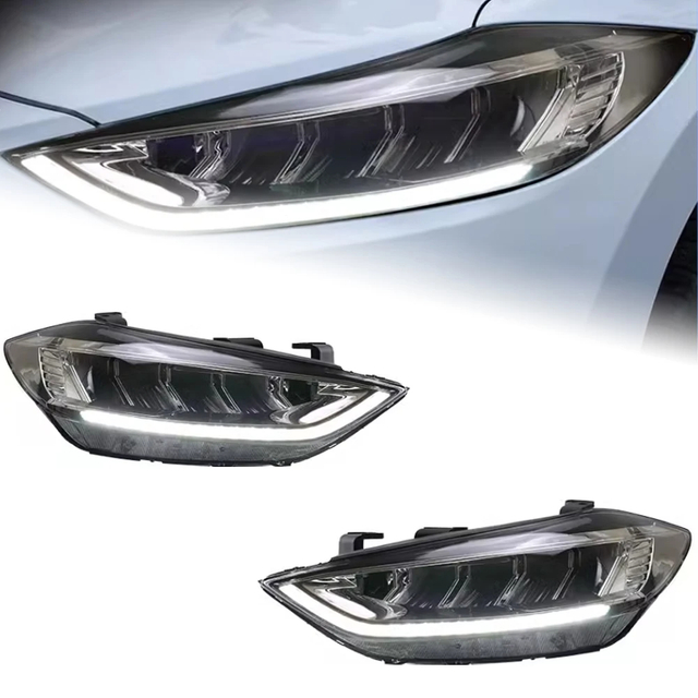 AKD Car Styling for Hyundai Elantra Headlight 2017-2020 Elantra Headlight Dynamic Signal DRL LED High Low Beam Auto Accessories