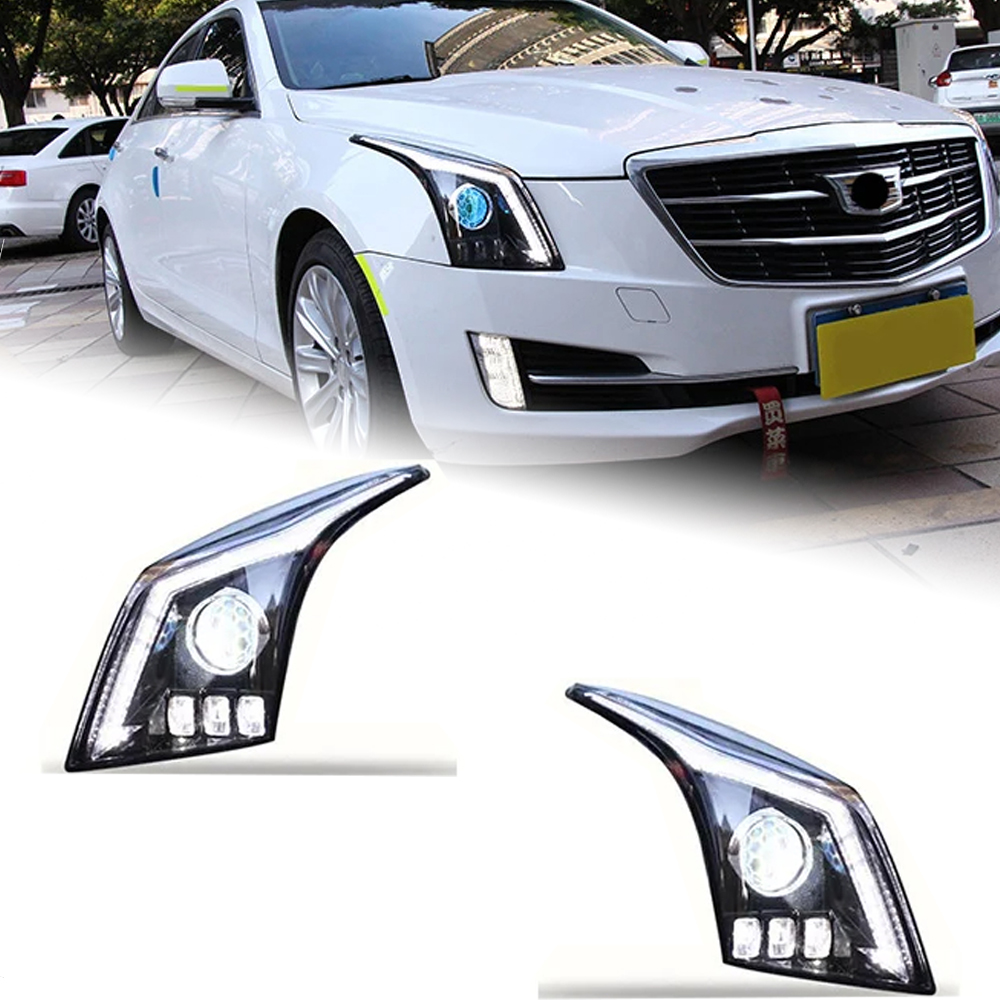 AKD Car Lights For Cadillac ATS 2014-2018 ATS-L LED Auto Headlights Assembly Upgrade GTR Ares Design Dynamic Lamp Tools Accessories