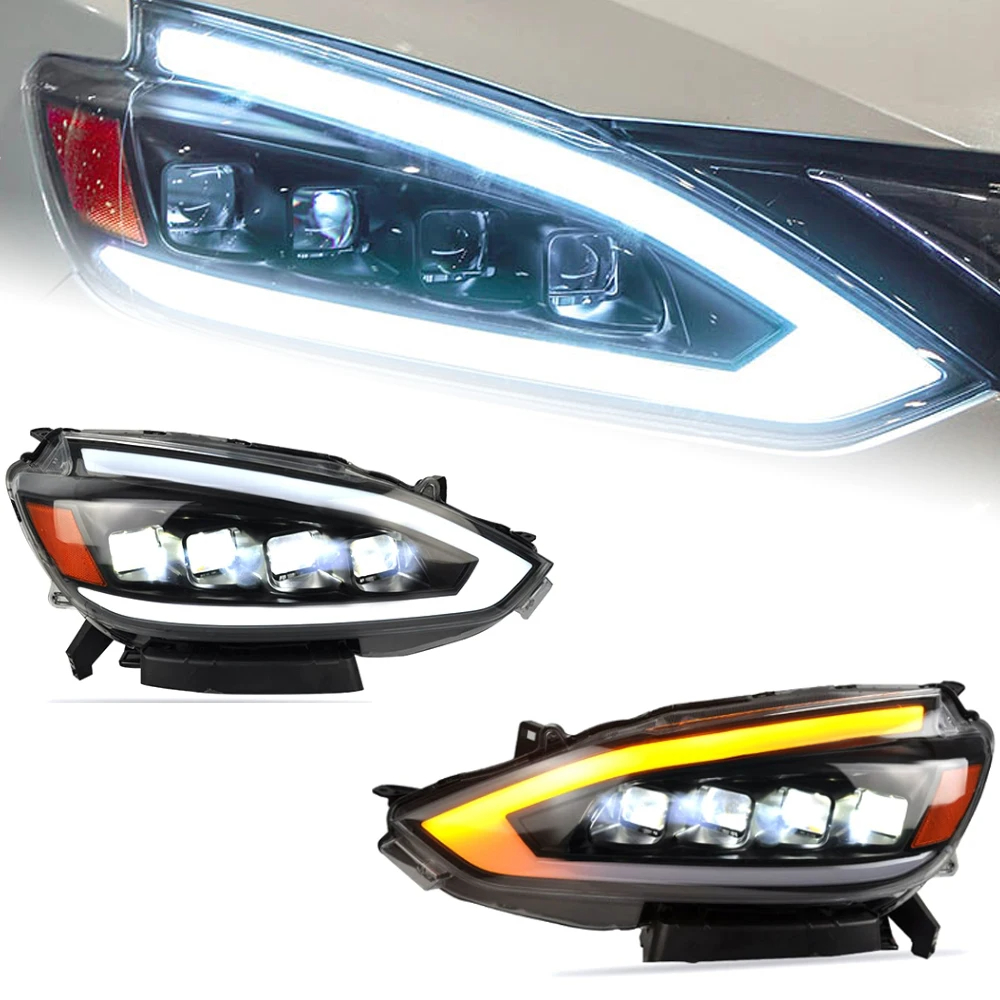 AKD Car Styling Headlights for Nissan Sylphy Sentra LED Headlight 2016-2019 DRL Hid Option Head Lamp Angel Eye Beam Accessories