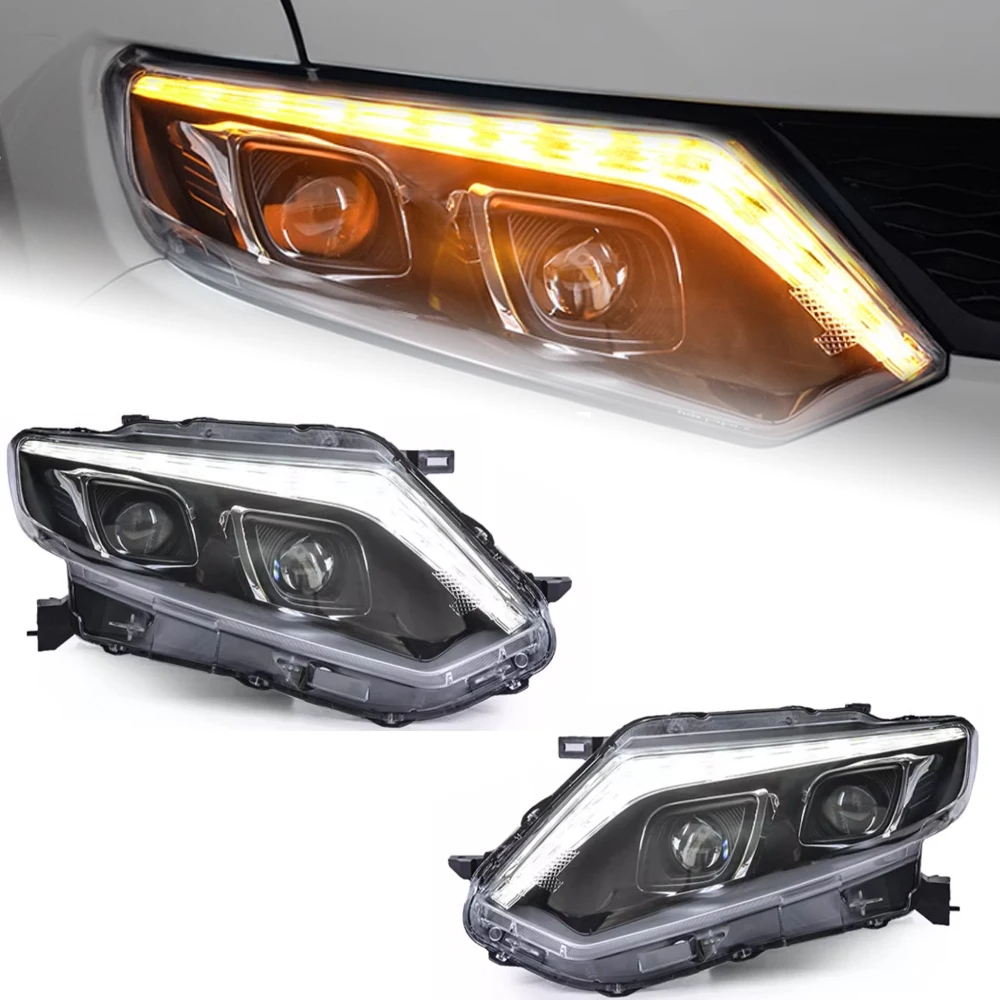 AKD Car Styling headlights for Nissan X-trail Rouge LED Headlight 2014-2016 DRL Hid Option Head Lamp Angel Eye Beam Accessories