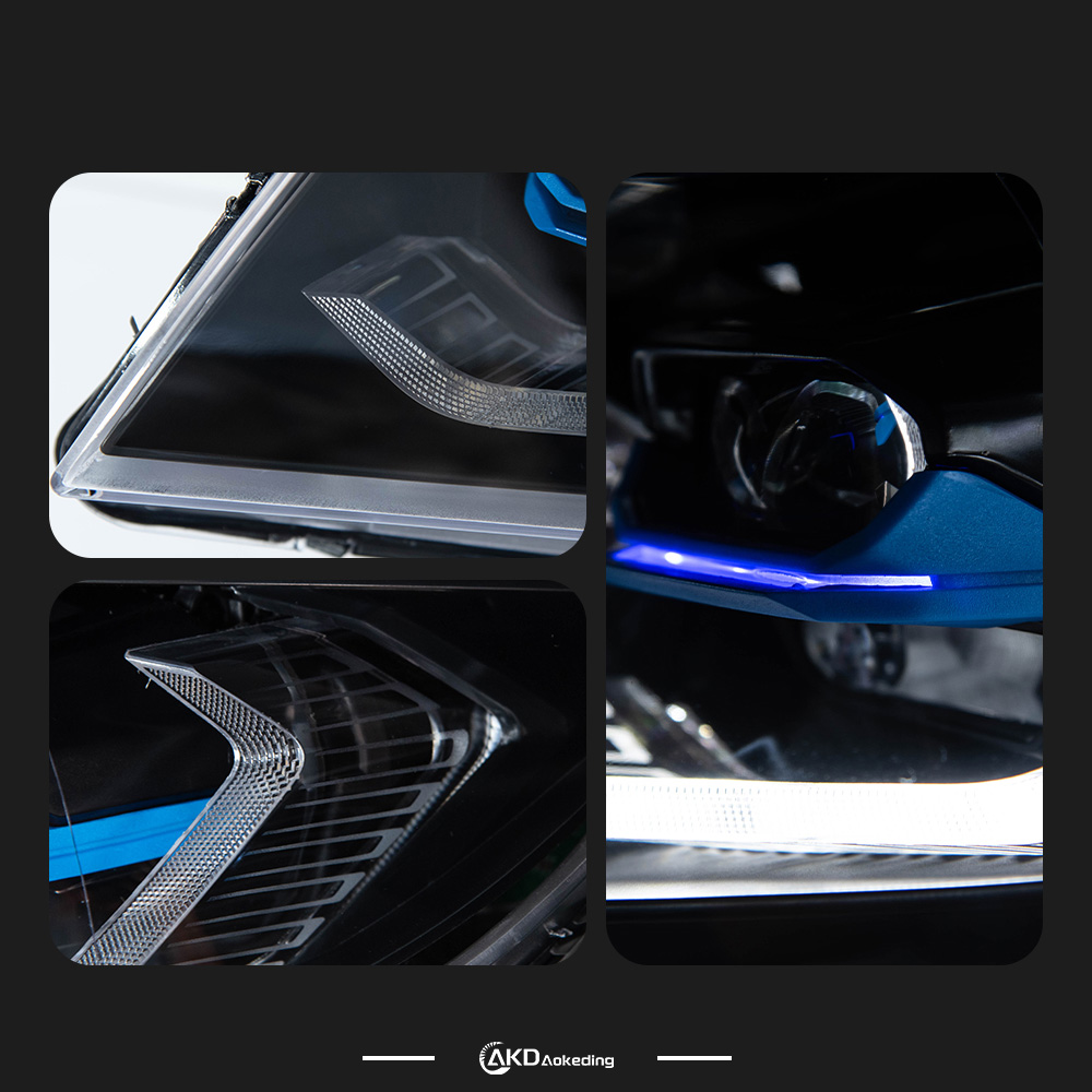 AKD Suitable for BMW 3 Series E90 modified dual-color golden eye laser lens spoon-shaped headlight assembly