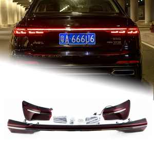 AKD Car Lights For Audi A6 S6 2019-2022 C8 LED Auto Through Taillight Assembly Upgrade A8 Design Light Bar Work Lamp Accessories