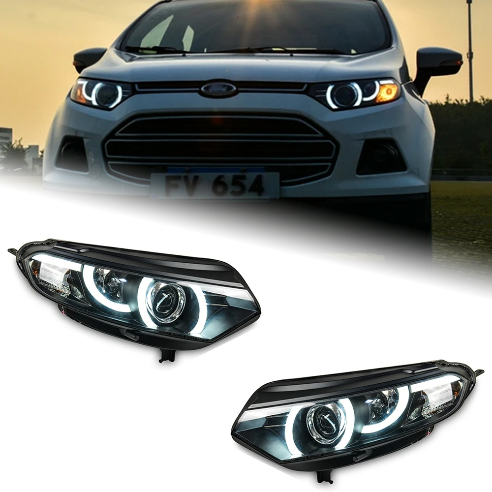 AKD Car Styling for Ford Ecosport Headlight 2014 Brand Sonar LED Headlight DRL Hid Head Lamp Angel Eye Bi Xenon Beam Accessories