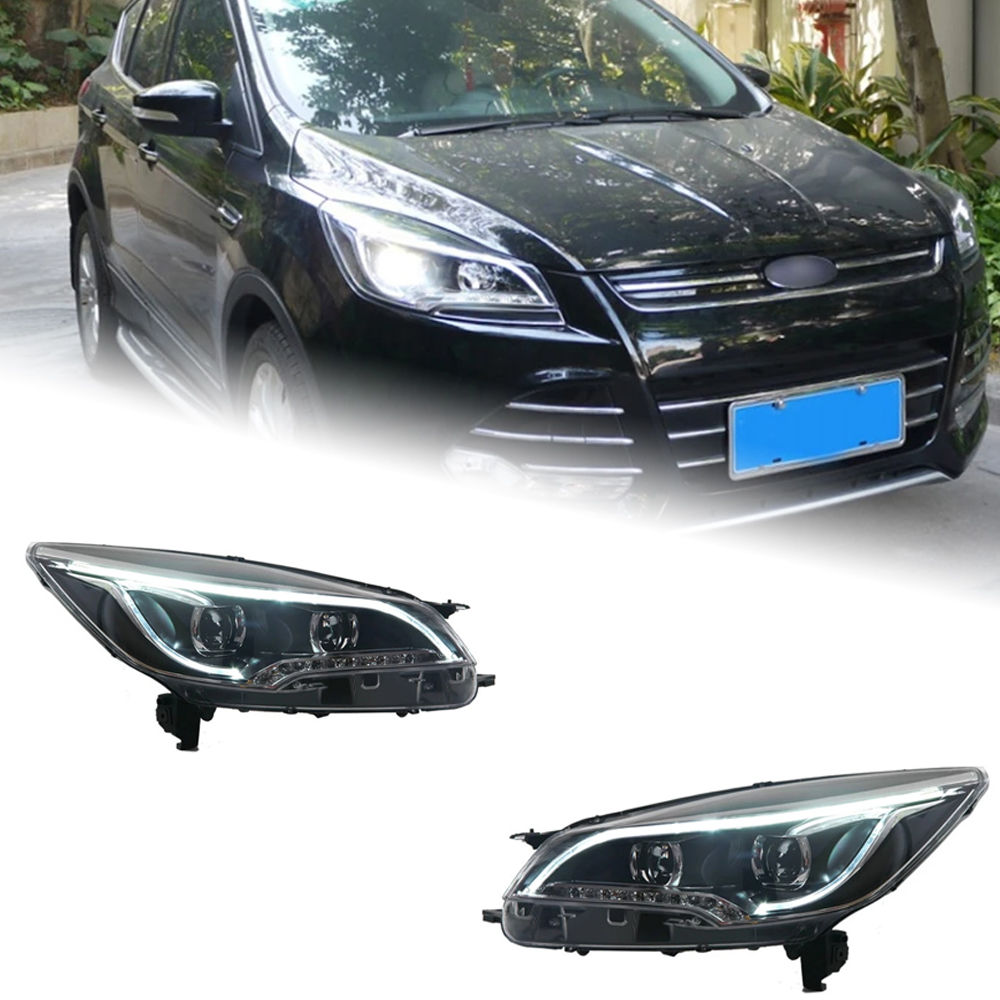 AKD Car Styling for Ford Escape Kuga 2014-2016 LED Headlight DRL Hid Head Lamp Angel Eye Bi Xenon Beam Accessories