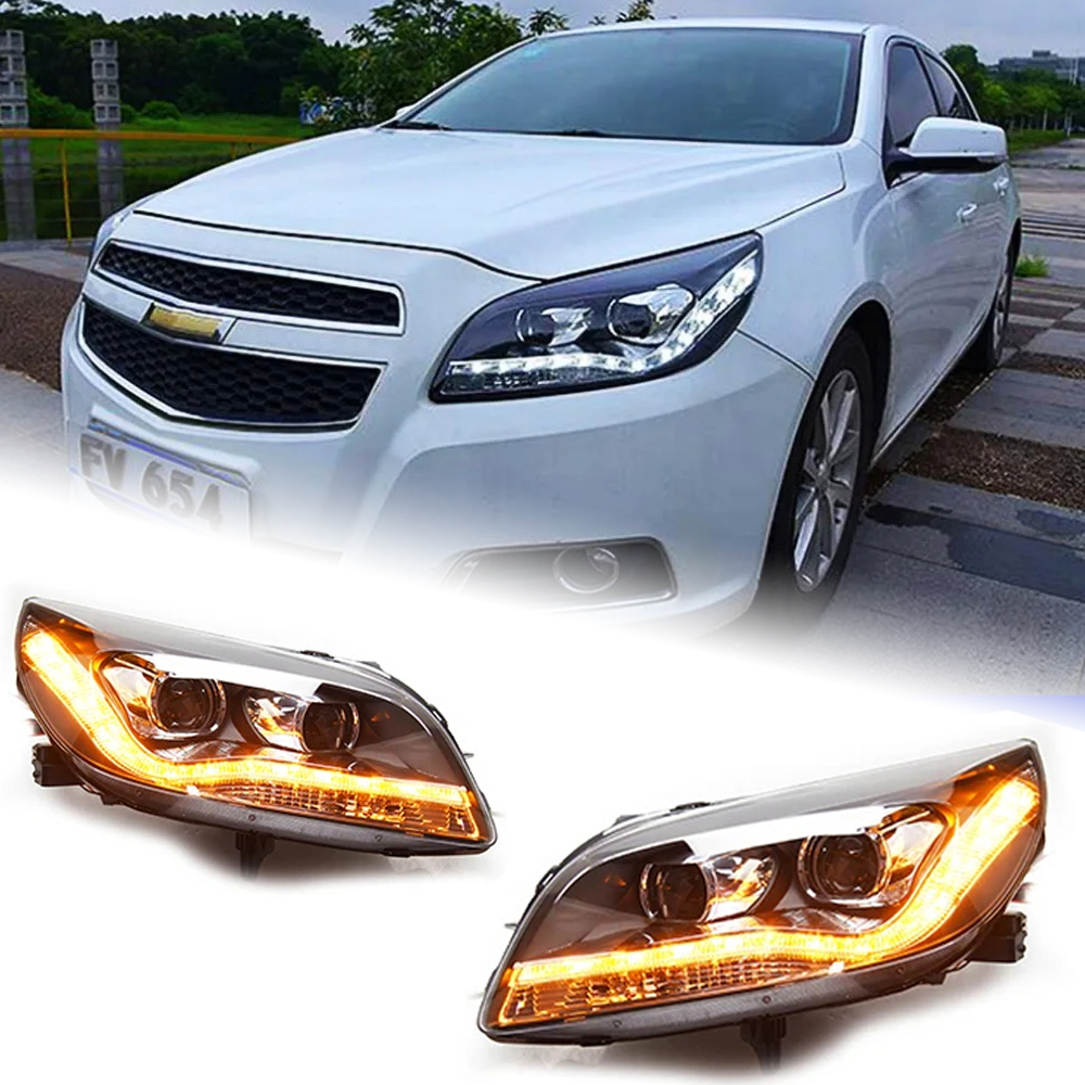 AKD Car Lights For Malibu 2012-2014 LED Auto Headlights Assembly DRL Dynamic Lamp Bifocal Lens Xenon Frontlight Accessories Upgrade