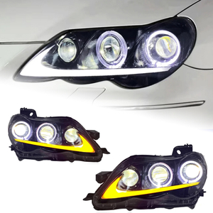 AKD Head Lamp for Toyota Mark X LED Headlight 2004-2009 Headlights Reiz DRL Turn Signal High Beam Angel Eye Projector Lens