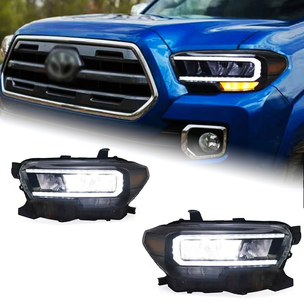 AKD Head Lamp for Toyota Tacoma LED Headlight 2015-2020 Headlights Tacoma DRL Turn Signal High Beam Angel Eye Projector Lens