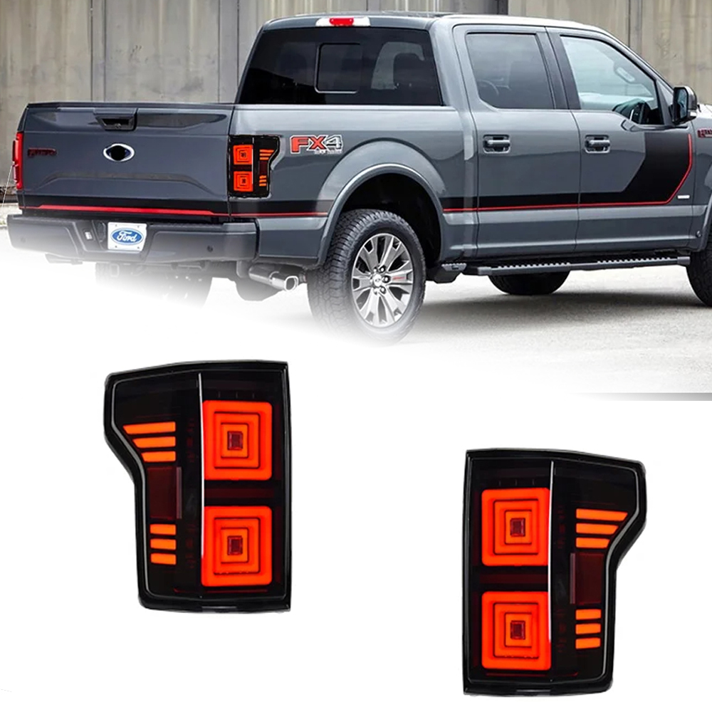 AKD Car Lights For Ford Raptor F150 Tremor 2015-2020 F-150 Pick Up LED Auto Taillight Assembly Start Animation Brightness Accessories Kit