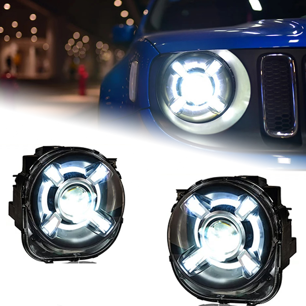 AKD Car Styling for Jeep Renegade Headlights 2015-2018 LED Headlight LED DRL Hid Head Lamp Angel Eye Bi Xenon Beam Accessories