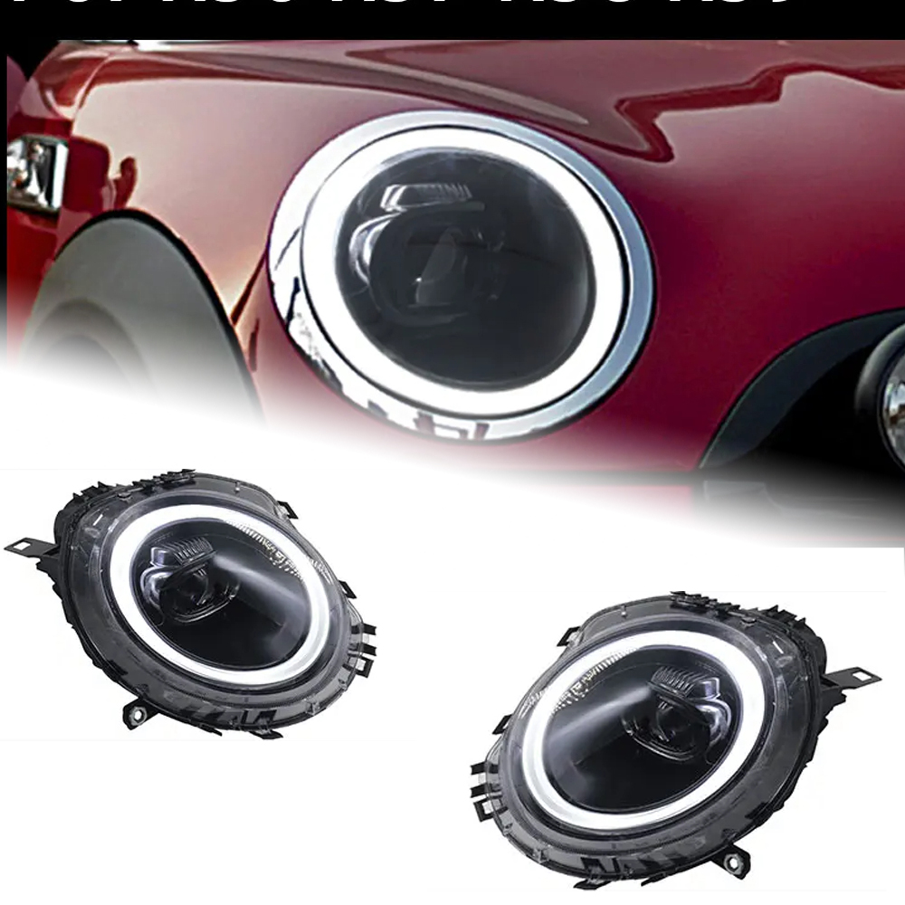 AKD Car Accessories Head Lamp for MINI R55 Headlights 2007-2013 R56 LED Headlight R57 Cooper DRL LED Projector Beam