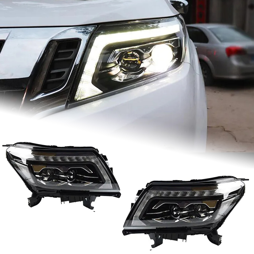 AKD Car Styling for Navara Headlights 2015-2019 NP300 Frontier LED Headlight Head Lamp Signal DRL Hid Bi Xenon Auto Accessories