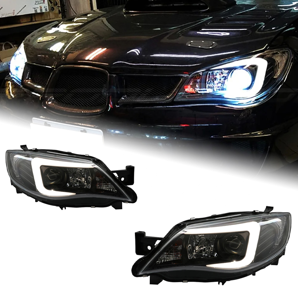 AKD Car Styling Head Lamp for Subaru WRX Headlight 2005-2012 Impreza LED Headlight DRL Bi Xenon Projector Lens Auto Accessories