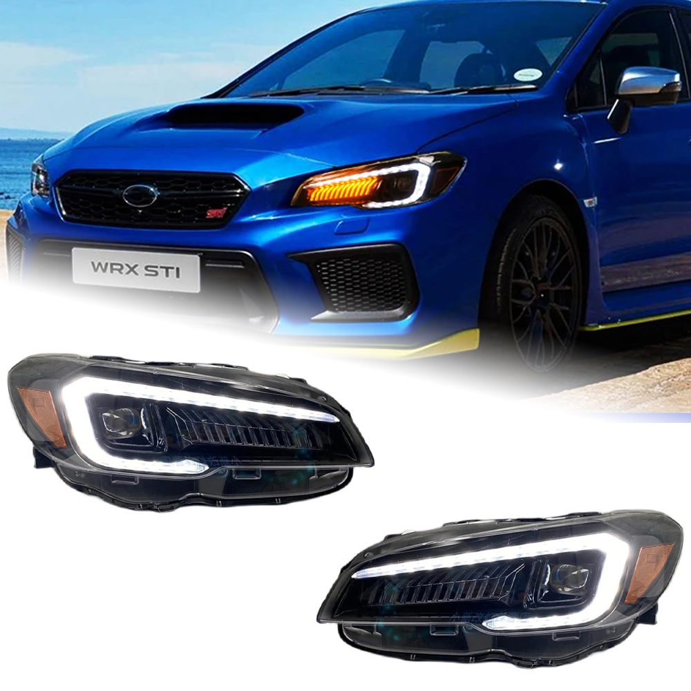 AKD Car Lights For Subaru WRX 2015-2021 STI LED Headlights DRL Fog Lamp Dunamic Turn Signal Angel Eyes Projector Lens Accessories Upgrade