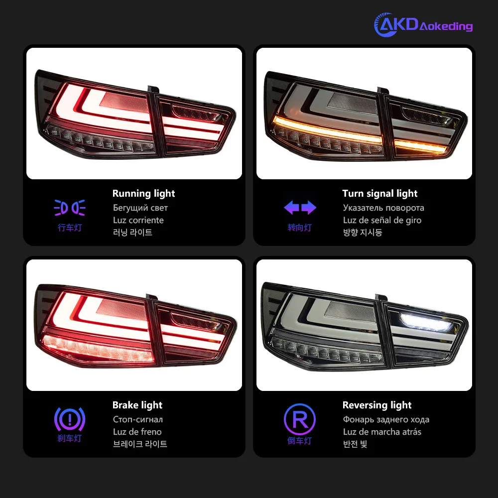 AKD Car Styling for Kia Forte Tail Light 2009-2014 Cerato LED Tail Lamp LED DRL Brake Dynamic Signal Reverse auto Accessories