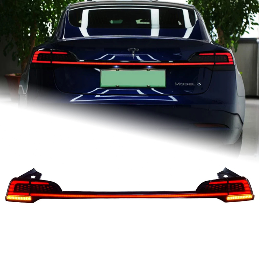 AKD Tail Lamp Tesla Model 3 LED Tail Light Model Y Model3 Rear Fog Brake Turn Signal Automotive Accessories