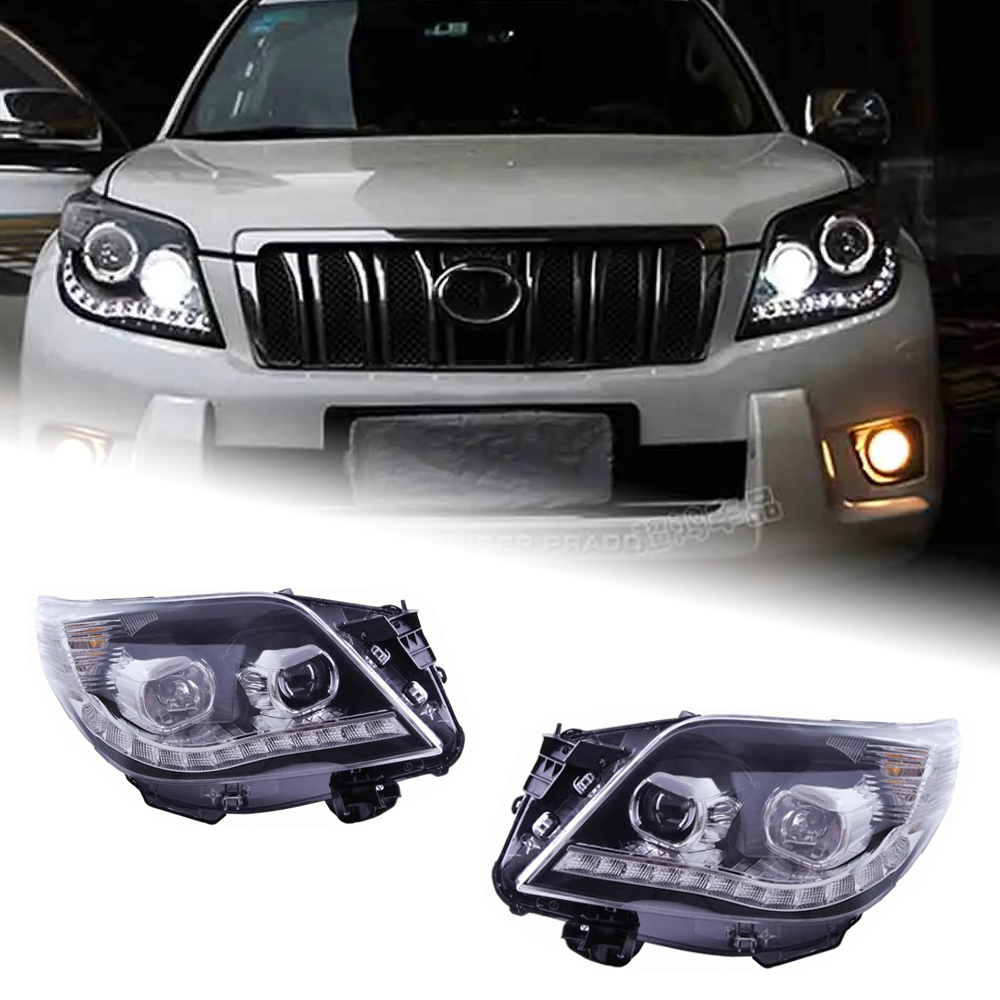 AKD Head Lamp for Toyota Prado LED Headlight 2010-2013 Headlights Prado DRL Turn Signal High Beam Angel Eye Projector Lens