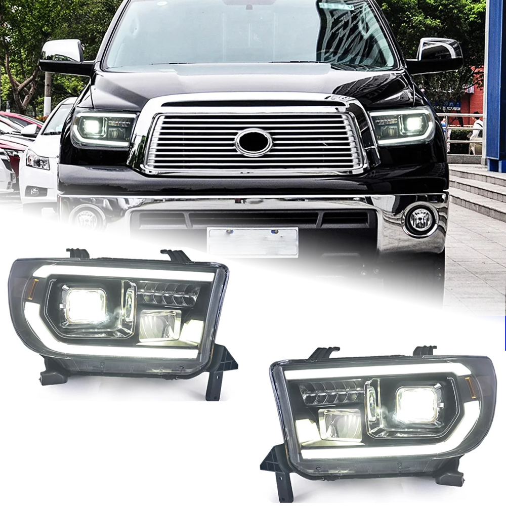 AKD Head Lamp for Toyota Tundra LED Headlight 2007-2013 Headlights Tundra DRL Turn Signal High Beam Angel Eye Projector Lens