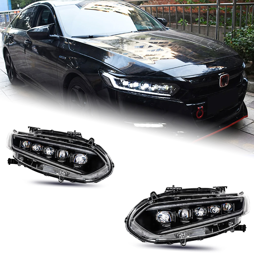 AKD Car Styling Head Lamp for Honda Accord Headlights 2018-2019 New Accord LED Headlight DRL All LED Light Source Auto Accessories