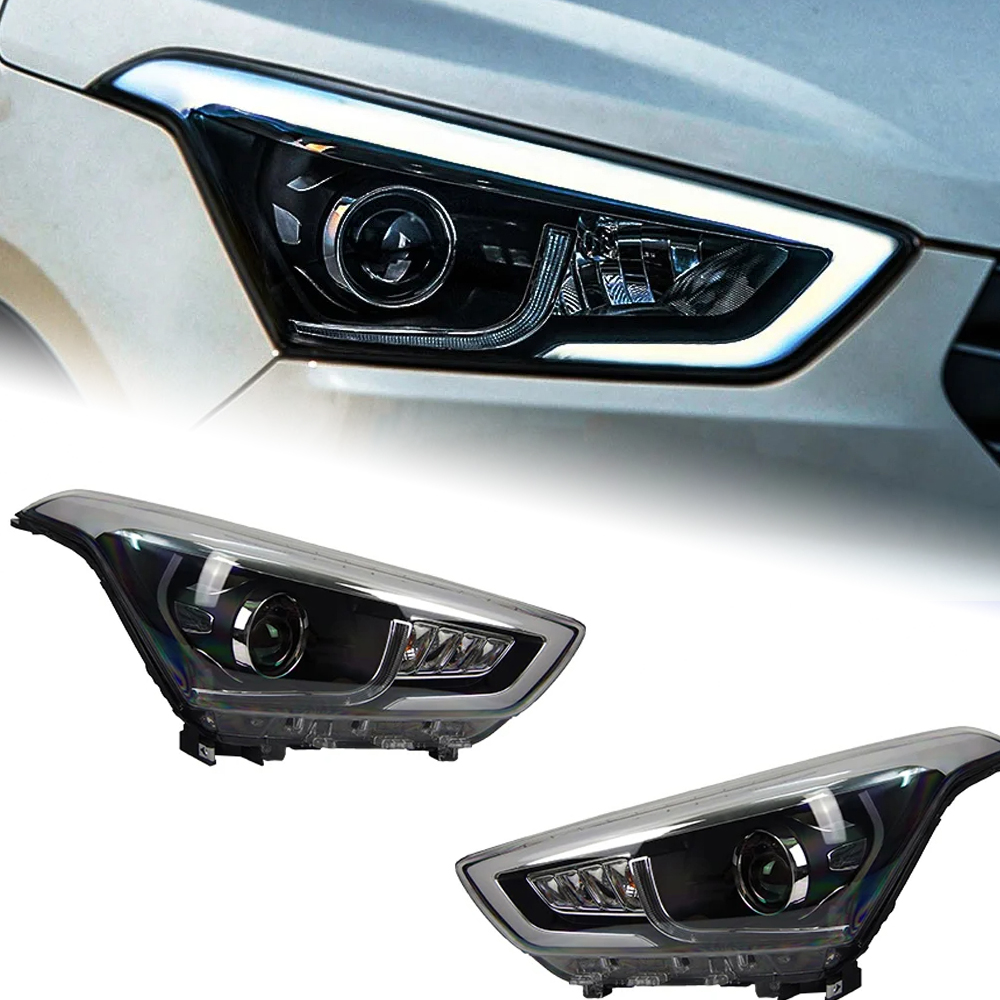 AKD Car Styling Head Lamp for Hyundai Creta Headlights 2014-2018 New IX25 LED Headlight DRL Hid Bi Xenon Auto Accessories