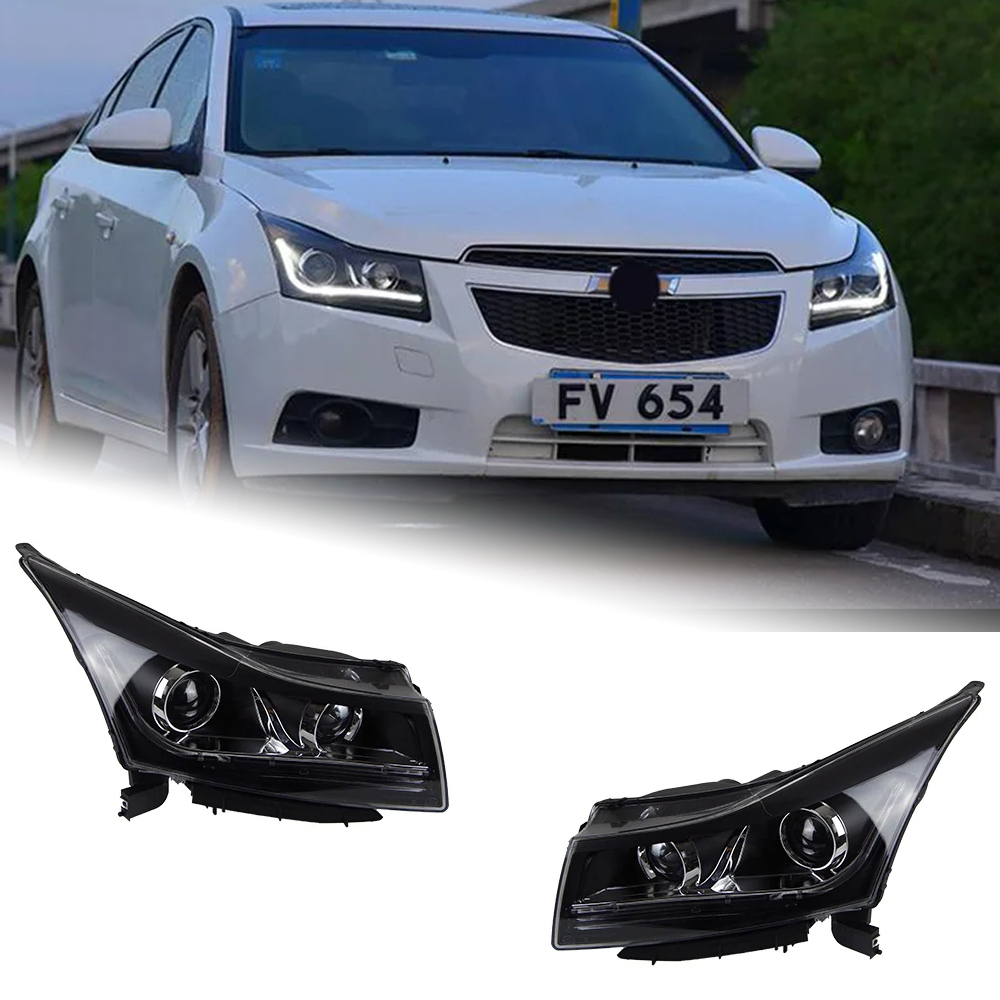 AKD Car Styling Head Lamp for Chevrolet Cruze Headlight 2009-2016 Double Lens LED DRL LED Signal Hid Bi Xenon Auto Accessories