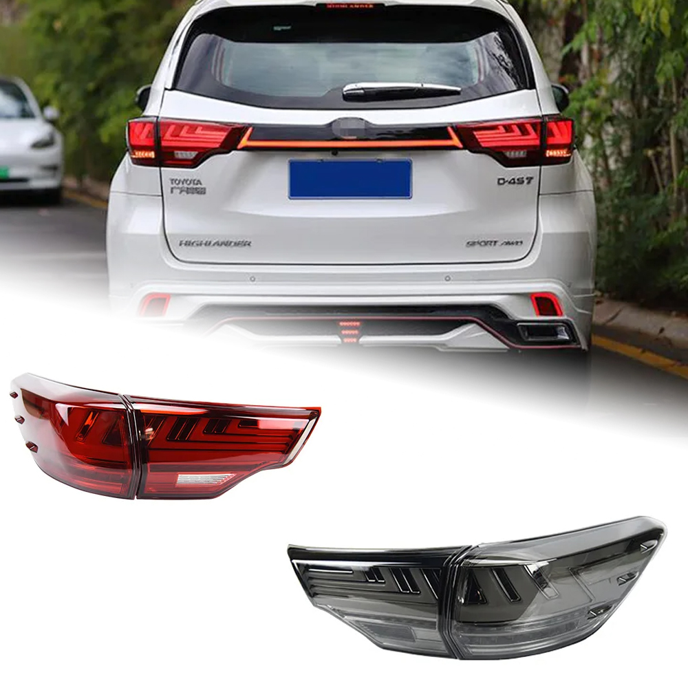 AKD Car Styling for Toyota Highlander Tail Lights 2015-2021 Kluger LED Tail Light Rear Lamp DRL Dynamic Signal Brake Reverse Accessories