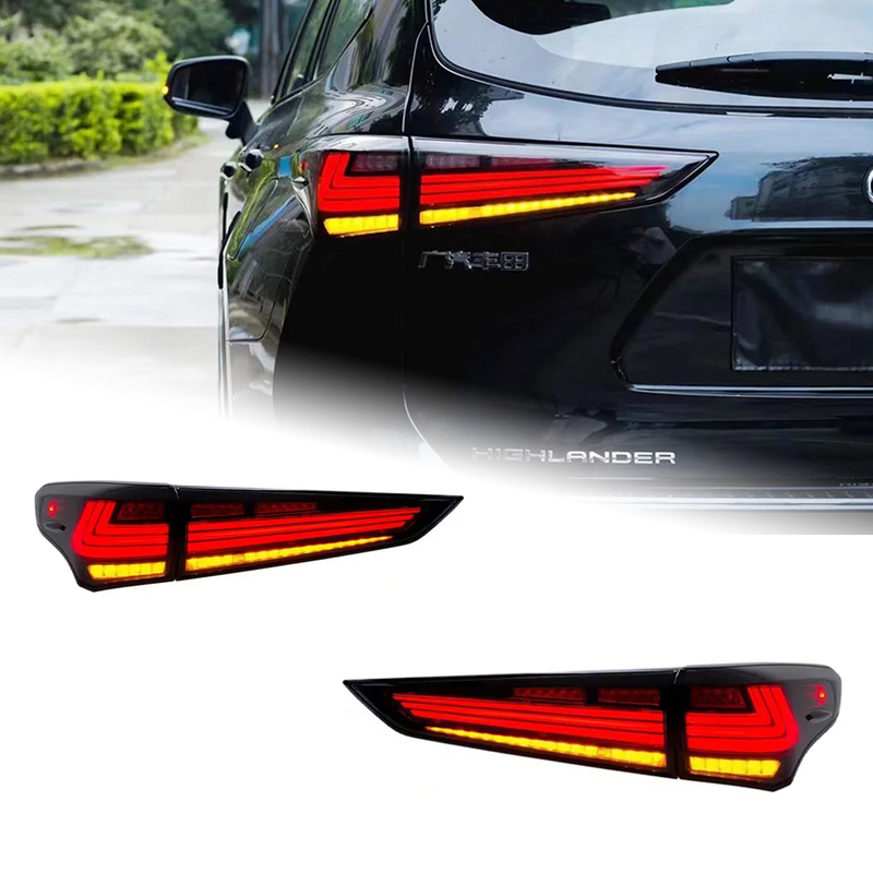 AKD Car Styling for Toyota Highlander LED Tail Light 2021 Lexus Design Rear Lamp DRL Dynamic Signal Brake Reverse Accessories