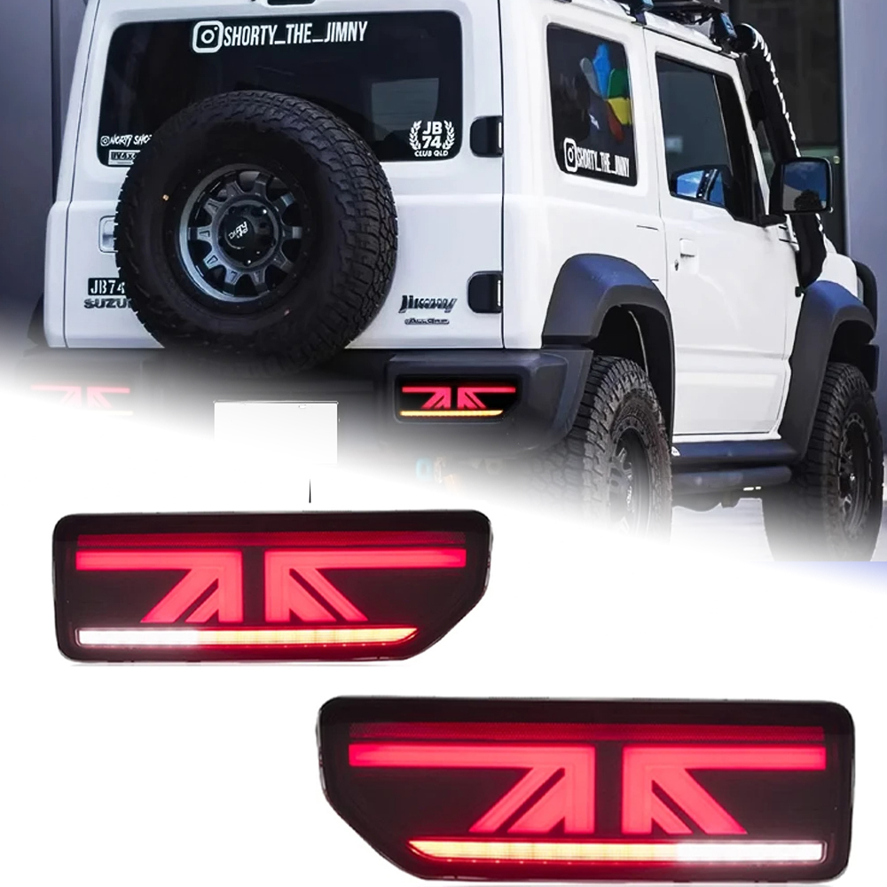 AKD Tail Lamp for Suzuki Jimny LED Tail Light 2018-2020 Jimny Rear Fog Brake Turn Signal Automotive Accessories