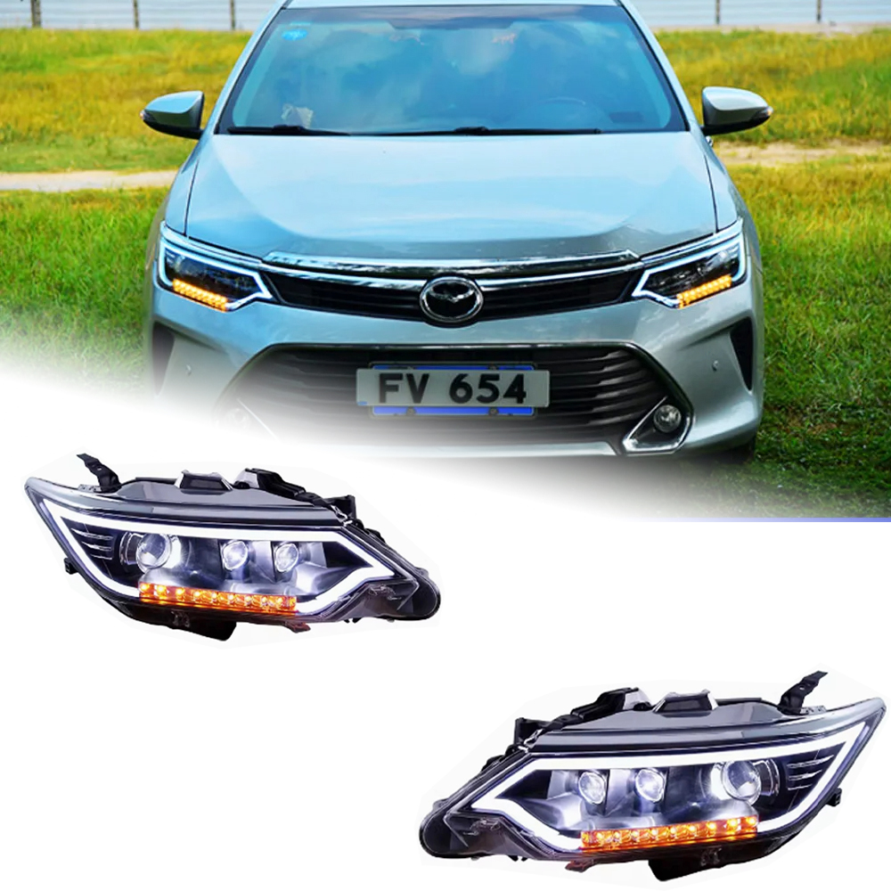 AKD Car Styling for Toyota Camry Headlights 2015-2017 Camry V55 LED Headlight Eagle Eye Brand DRL Hid Bi Xenon Auto Accessories