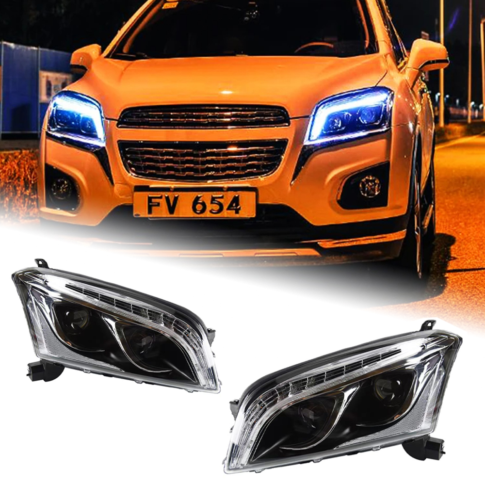 AKD Head Lamp for Chevrolet Trax LED Headlight 2013-2017 Headlights Trax DRL Turn Signal High Beam Angel Eye Projector Lens