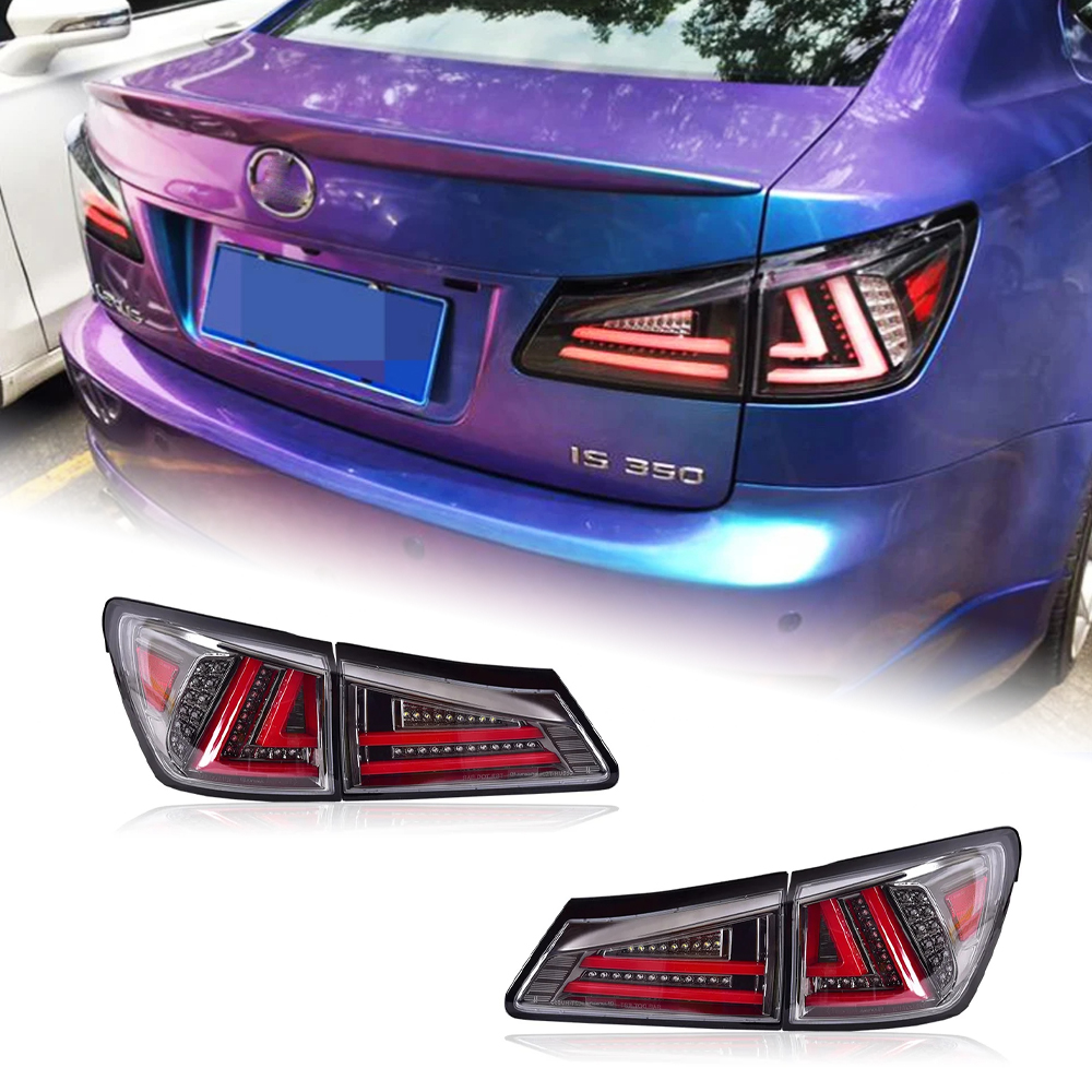 AKD Tail Lamp for Lexus is250 LED Taillight 2006-2012 is300 is350 Rear Fog Brake Turn Signal Automotive Accessories