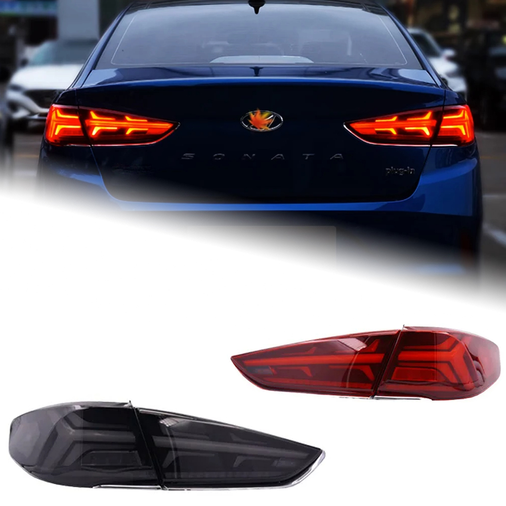 AKD Car Styling for Hyundai Sonata Tail Lights 2016-2019 New Sonata LED Tail Lamp DRL Dynamic Signal Reverse auto Accessories