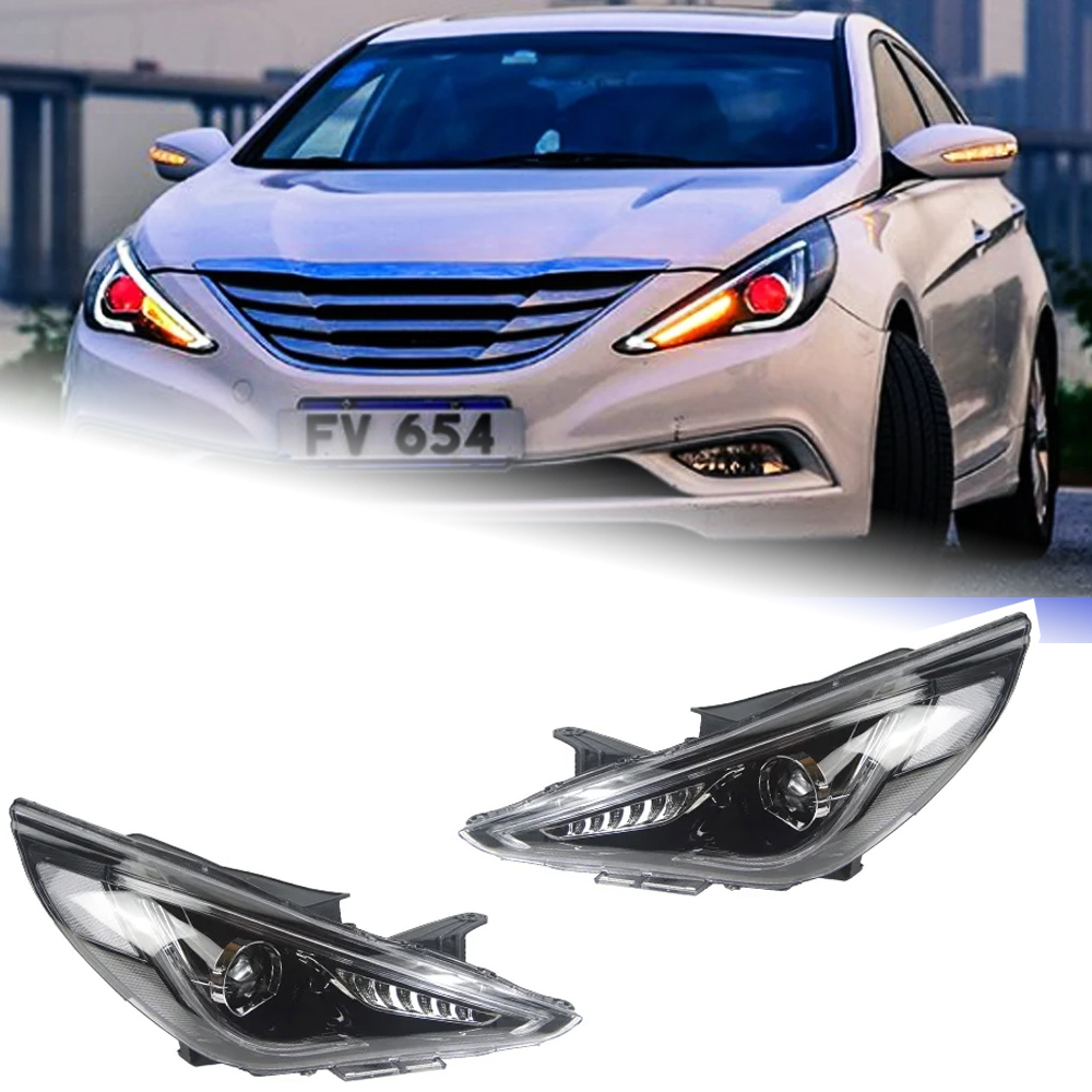 AKD Car Styling Head Lamp for Hyundai Sonata LED Headlights 2011-2016 Dynamic Turn Signal LED DRL Hid Bi Xenon Auto Accessories