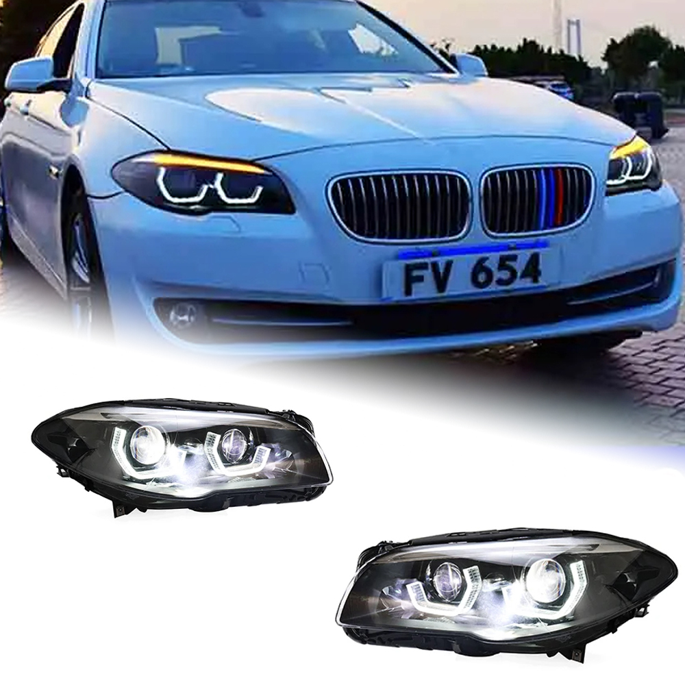 AKD Car Lights for BMW F10 F11 F18 2011-2017 5 Series 525i 530i LED Auto Headlight Assembly Upgrade Bifocal Lens Lamp Accessories