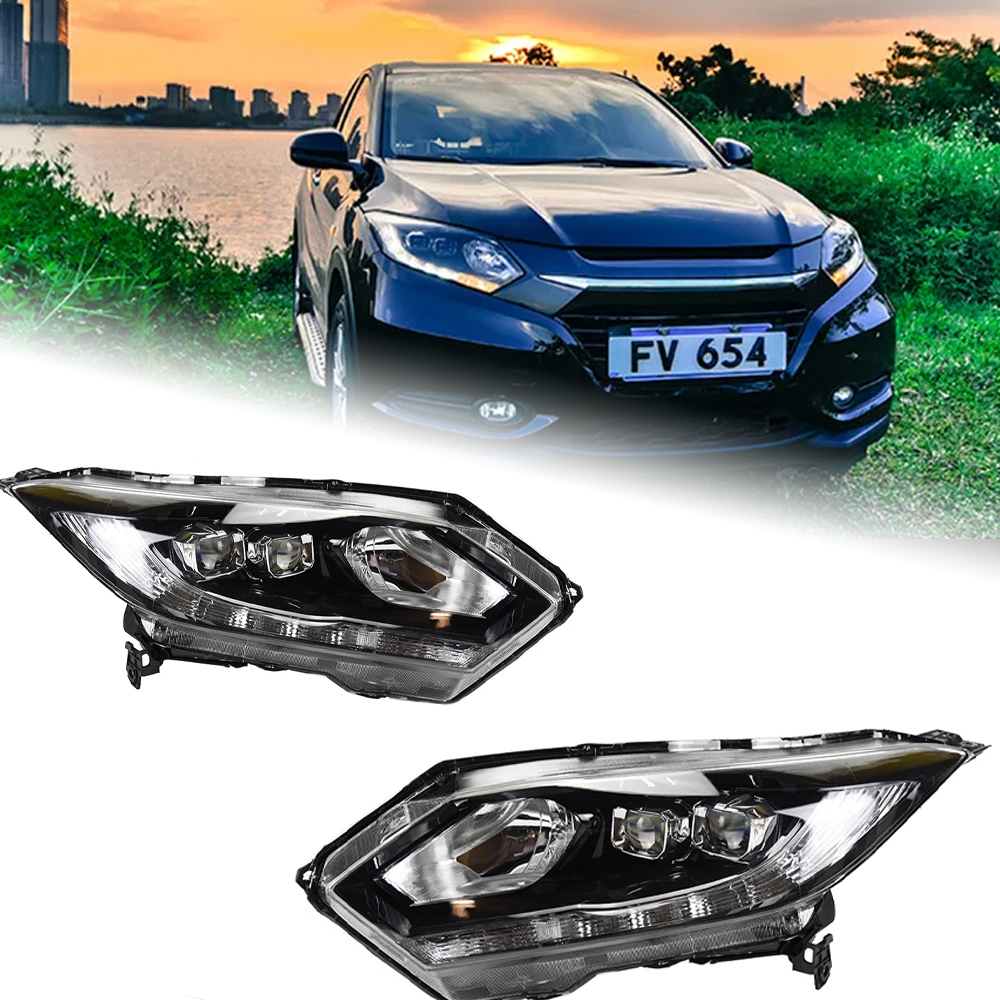 AKD Car Lights For Honda HRV HR-V VEZEL 2015-2020 LED Auto Headlight Assembly Upgrade High Configure Projector Lens Tool Accessories