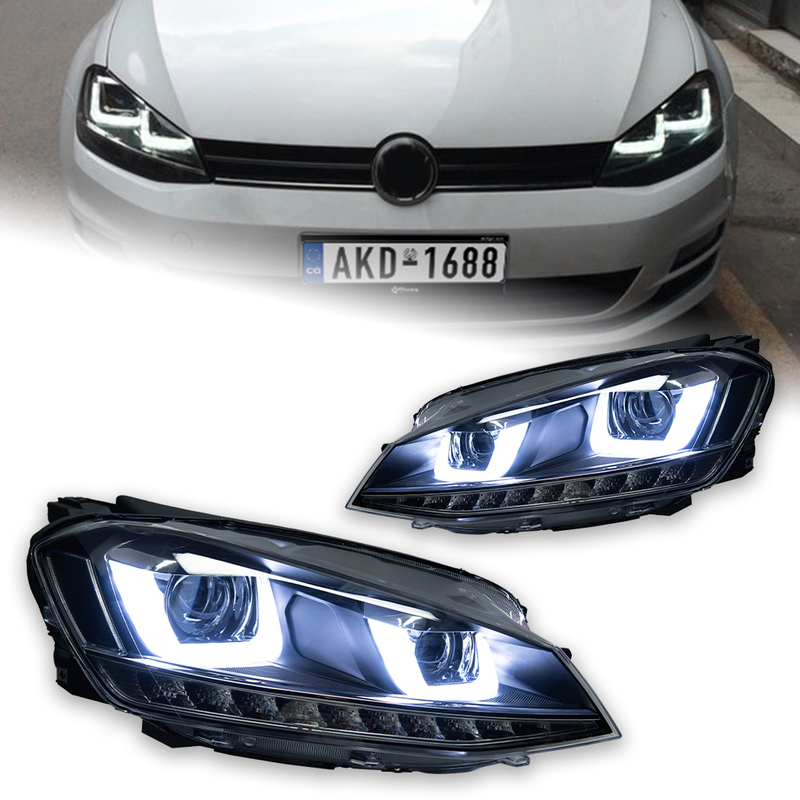 AKD Auto Styling Voor For VW Golf 7 Koplampen Golf 7 LED Koplamp GTI Ontwerp DRL Hid Head Lamp Angel Eye Bi Xenon Beam Accessoires