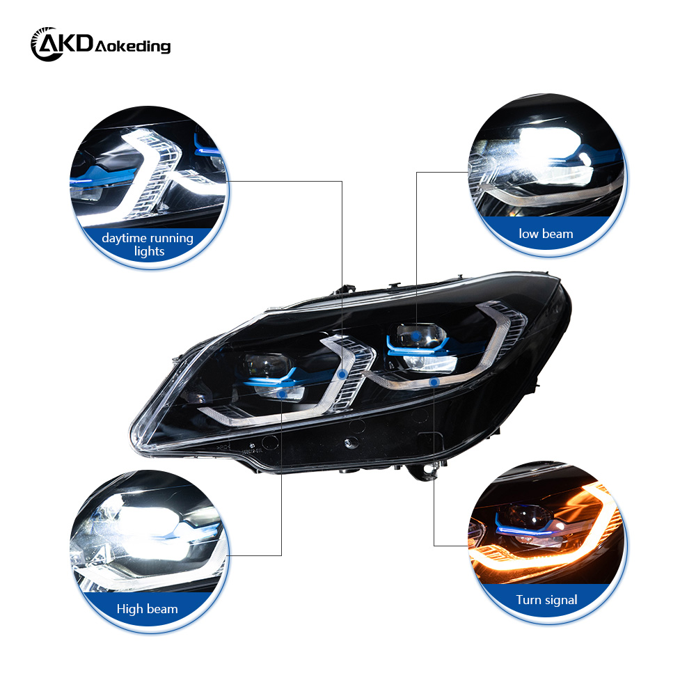 AKD Headlight Assembly Upgrade for 2009-2016 BMW Z4 E89 Models: LED Laser Sequential Turn Signals, Daytime Running Lights, And Bi-xenon Projector Lenses.