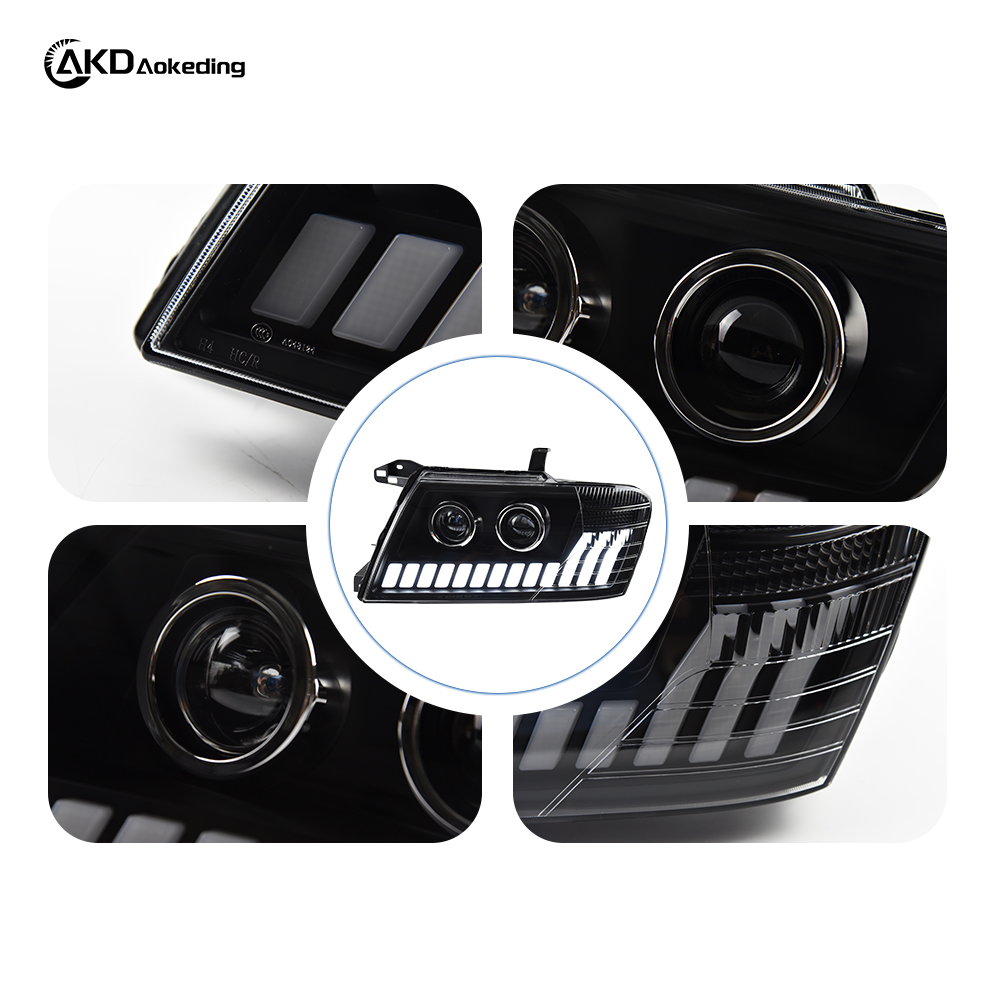 AKD Car Lights for Mitsubishi Pajero V73 LED Headlight Projector Lens 2004-2014 Montero V75 V77 Dynamic Signal DRL Accessories