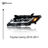 AKD Headlight Assembly Upgrade for 2010-2011 Toyota Camry with LED Laser Sequential Turn Signals, Daytime Running Lights, And Bi-xenon Projector Lenses.