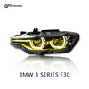 AKD Headlight Assembly Upgrade for 2012-2015 BMW 3 Series F30 Models: LED Laser Sequential Turn Signals, Daytime Running Lights, And Bi-xenon Projector Lenses.