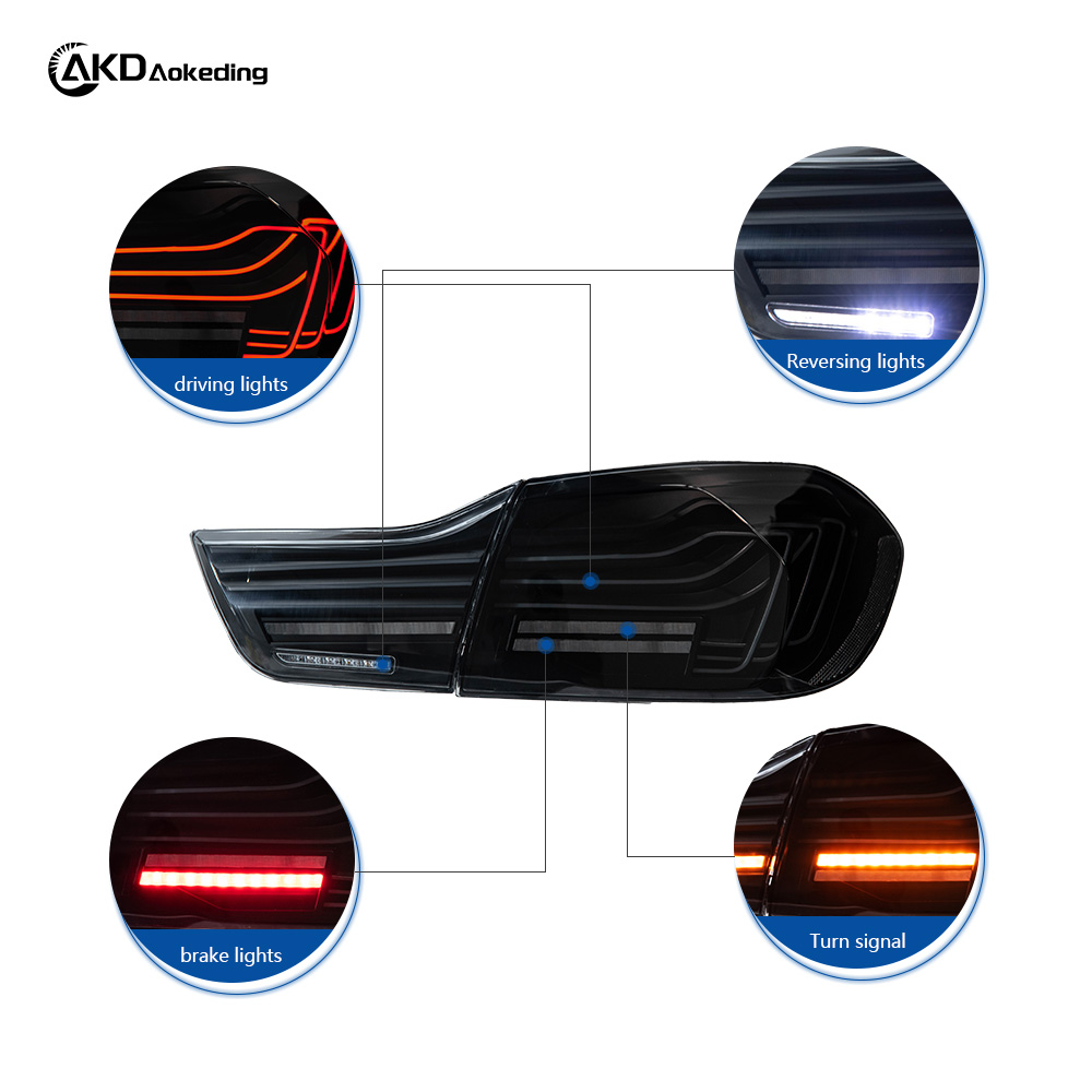 AKD Laser Taillights, Rear Fog Lights, And Brake Signal Lights Are Compatible with 2013-2019 BMW 4 Series F32 F36 425i M4 CSL Models.